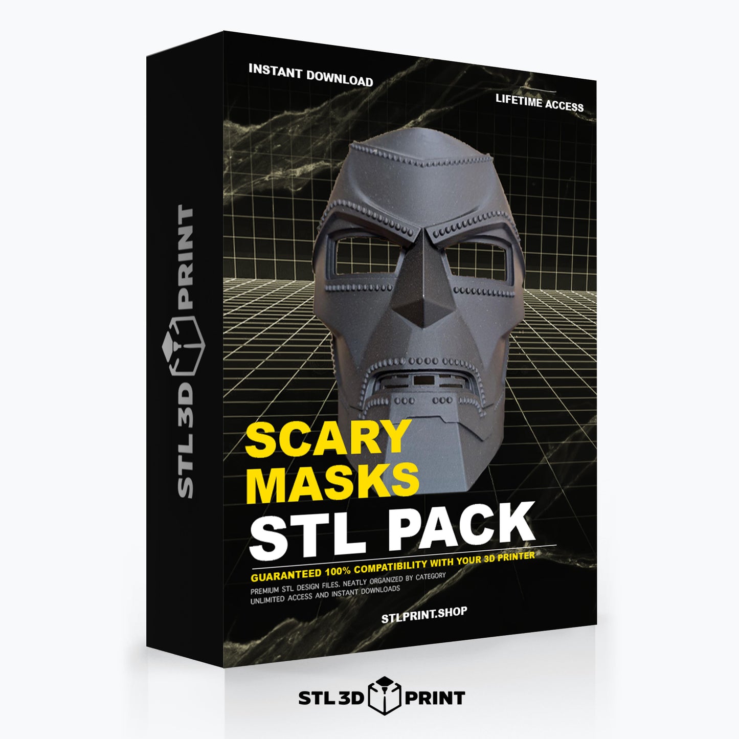 Ultimate Mask 3D Print STL Pack - High-Detail 3D Printing Instant Download & lifetime Access