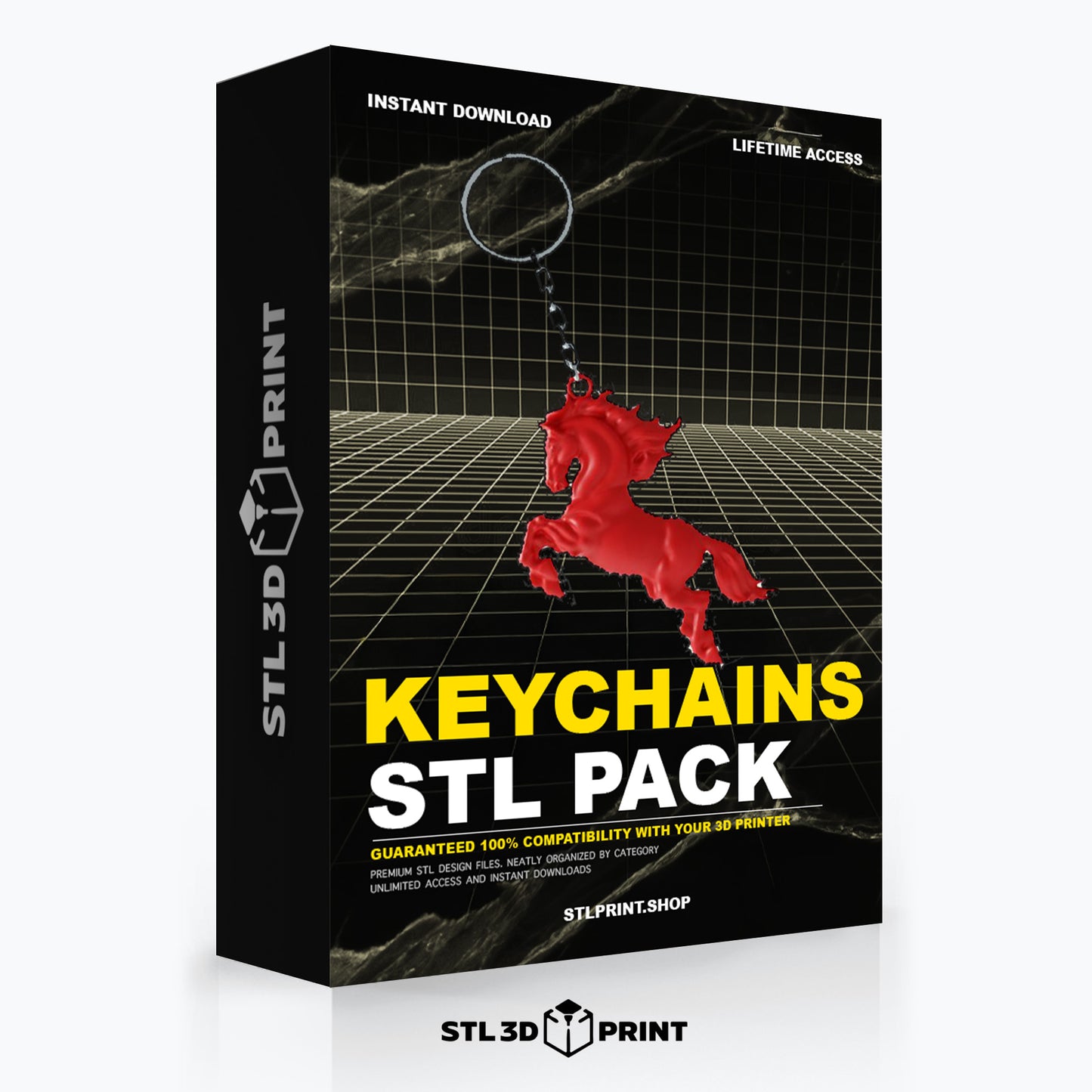 Ultimate Keychains 3D Print STL Pack - High-Detail 3D Printing Instant Download & lifetime Access