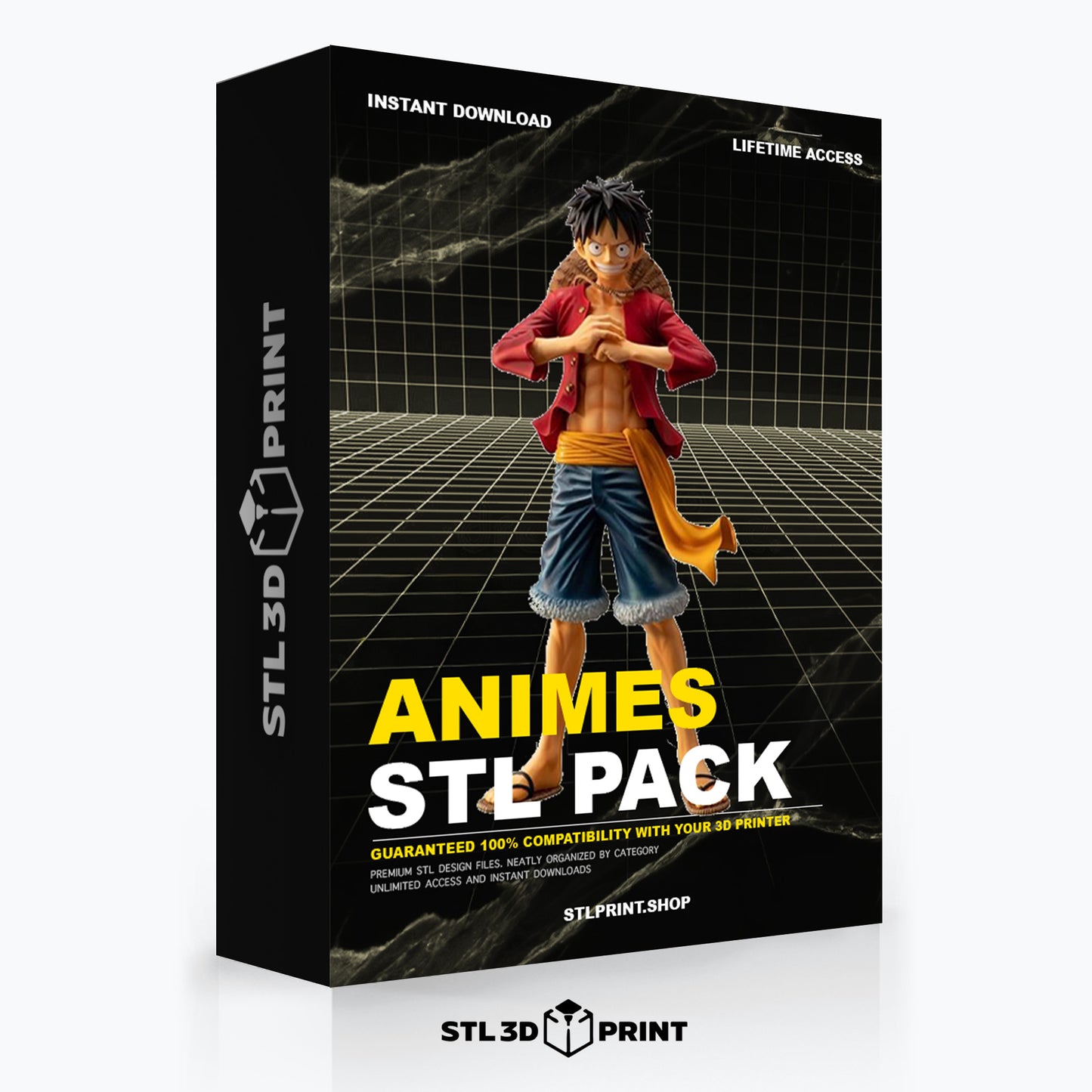 Ultimate Animes 3D Print STL Pack - High-Detail 3D Printing Instant Download & lifetime Access