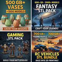 Unleash the full potential of your 3D printer with the Ultimate 3D Print Model Library, featuring over 350,000 premium STL files ready for instant use.

Perfect for makers, artists, studios, and professionals who seek endless inspiration and reliable, print-ready designs.

Enjoy instant cloud access to a massive, well-organized library — with no download limits and no storage restrictions.
Everything you need for effortless creativity, all in one place.