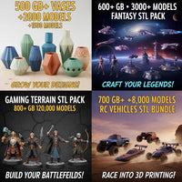 Unleash the full potential of your 3D printer with the Ultimate 3D Print Model Library, featuring over 350,000 premium STL files ready for instant use.

Perfect for makers, artists, studios, and professionals who seek endless inspiration and reliable, print-ready designs.

Enjoy instant cloud access to a massive, well-organized library — with no download limits and no storage restrictions.
Everything you need for effortless creativity, all in one place.