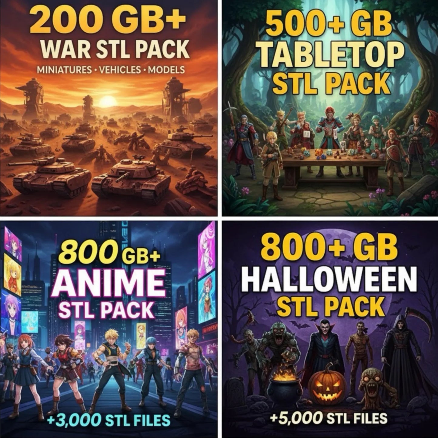 Unleash the full potential of your 3D printer with the Ultimate 3D Print Model Library, featuring over 350,000 premium STL files ready for instant use.

Perfect for makers, artists, studios, and professionals who seek endless inspiration and reliable, print-ready designs.

Enjoy instant cloud access to a massive, well-organized library — with no download limits and no storage restrictions.
Everything you need for effortless creativity, all in one place.