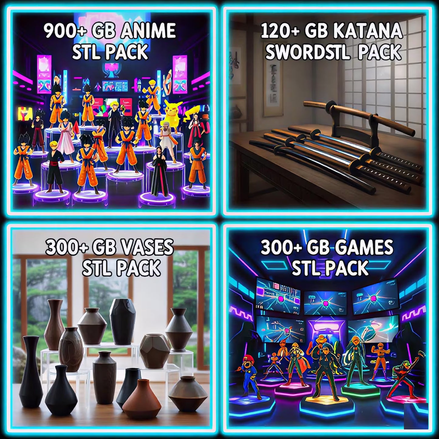 95TB +350,000 3D Print STL Mega Pack  - Lifetime Access