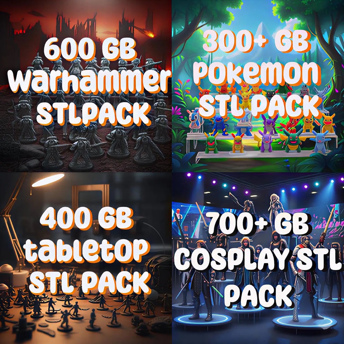 95TB +350,000 3D Print STL Mega Pack  - Lifetime Access