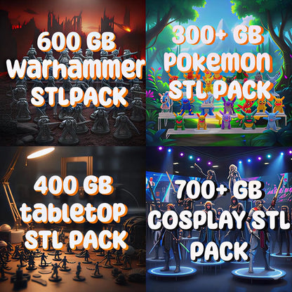 95TB +350,000 3D Print STL Mega Pack  - Lifetime Access