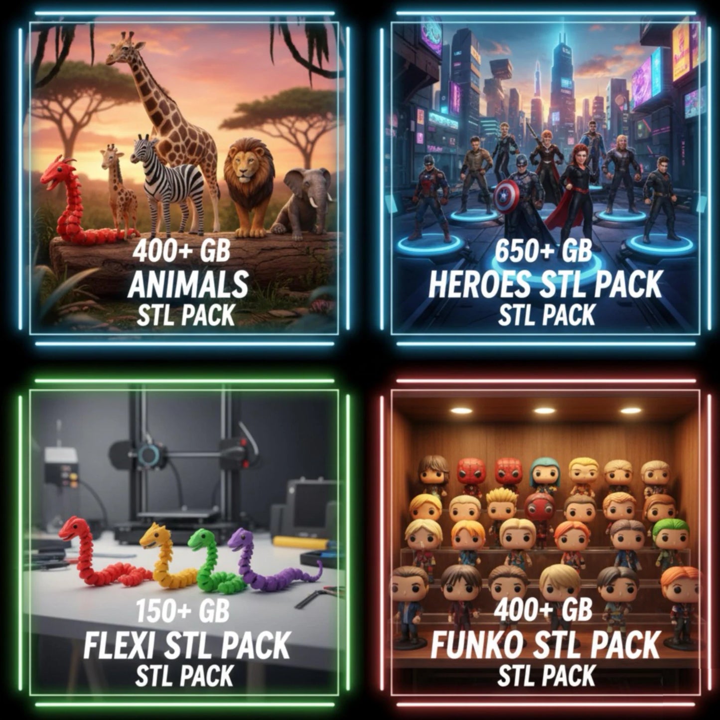 95TB +350,000 3D Print STL Mega Pack  - Lifetime Access