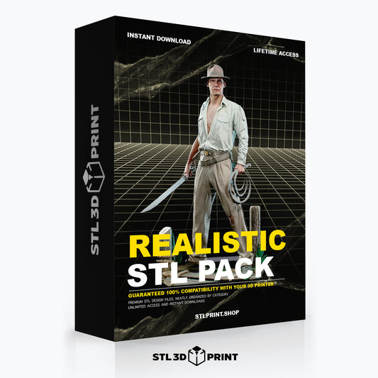 Ultimate Realistic 3D Print STL Pack - High-Detail 3D Printing Instant Download & lifetime Access