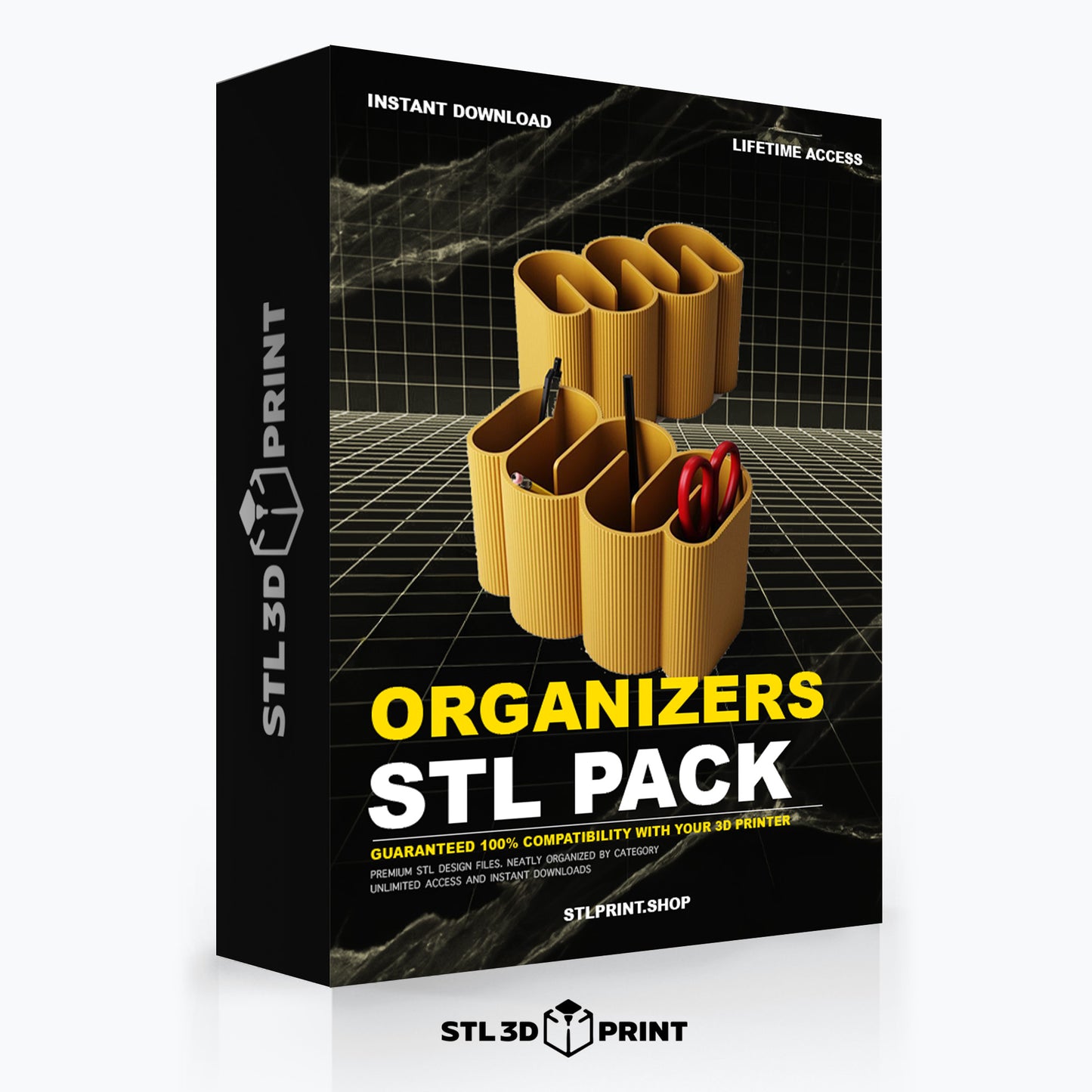 Ultimate Organizers 3D Print STL Pack - High-Detail 3D Printing Instant Download & lifetime Access