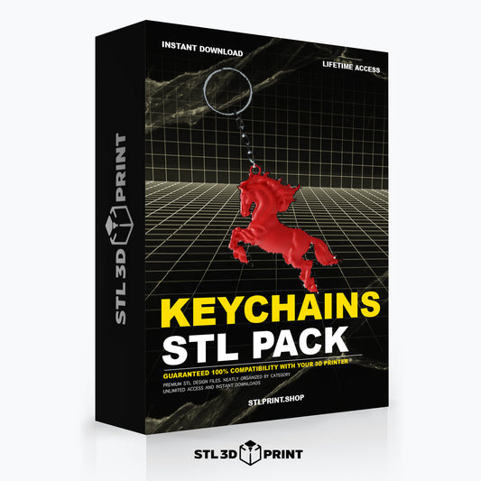 Ultimate Keychains 3D Print STL Pack - High-Detail 3D Printing Instant Download & lifetime Access