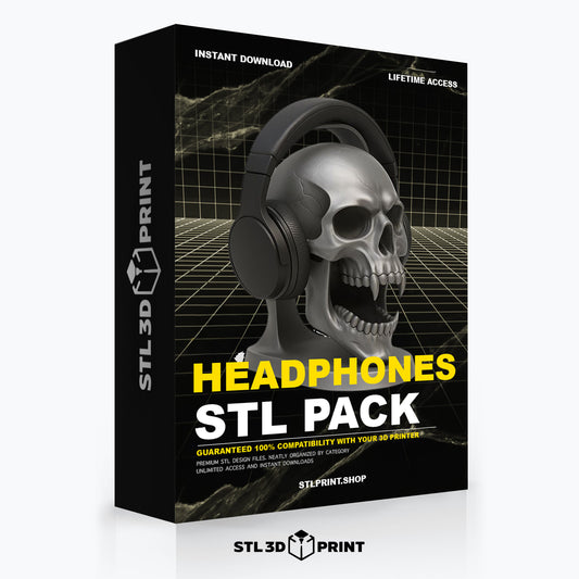 Ultimate Headphone 3D Print STL Pack - High-Detail 3D Printing Instant Download & lifetime Access